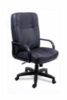 Компьютерное офисное кресло Мирэй Групп Министр стандарт короткий, Кожа натуральная, Черное