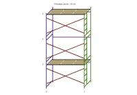 Леса строительные (ДхВ) 3х6 метра с 2 ярусами настилов