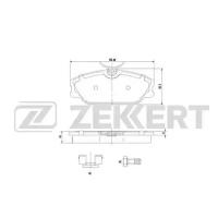 Колодки тормозные диск. перед Renault Laguna I 97- Megane I 96- Scenic I 99- Zekkert bs1159