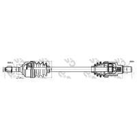 Привод в сборе CITROEN C2/C3 I 1.1-1.4 02- лев. GSP 210181