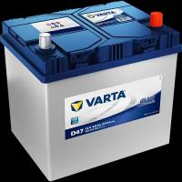 Аккумулятор автомобильный Varta Blue Dynamic D47 6СТ-60 обр. (75D23L) 232x175x225