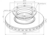 016.663-00a_диск торм.!335x34/111 8xm12x1.5 mb atego 612/4/5.812/4/5.712/5.812-23.917/23
