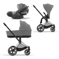 Cybex Priam IV Коляска 3 в 1, шасси IV Chrome Black/Perl Grey