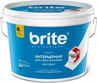 Краска BRITE PROFESSIONAL для стен и потолков матовая база С ведро 2,7 л