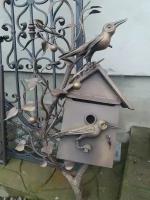 Кованый почтовый ящик для дома и дачи, почтовый ящик ручной работы, Птица и дерево