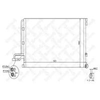 радиатор кондиционера Volvo S40 / V50 / C30 1.8 / 2.4 / 2.5 / 2.4D 04, 1045572SX STELLOX 10-45572-SX