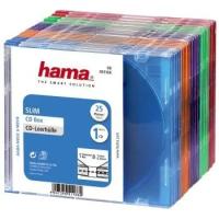 Коробка Hama на 1CD/DVD H-51166 Slim Box разноцветный (упак.:25шт) 00051166