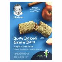 Gerber, Soft Baked Grain Bars, 12+ Months, Apple Cinnamon, 8 Individually Wrapped Bars, 0.68 oz (19 g) Each