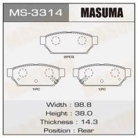 Колодки дисковые Masuma AN-380K (1/12), MS3314 MASUMA MS-3314