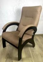 Кресло Классика мягкое для отдыха в комнату, гостиную или спальню, цвет коричневый