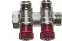 GENERAL FITTINGS вход 3/4″- 2 выхода 1/2″, Коллектор для горячей воды (51046-3/4-1/2-HT2)