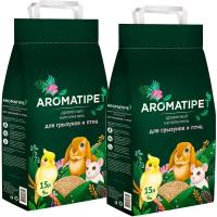 AromatiPet наполнитель древесный для грызунов и птиц (15 + 15 л)