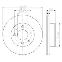 Диск тормозной передний (5171225011) VALEO R1011