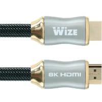 Кабель HDMI V2.1 8K HDR Wize WAVC-HDMI8K-2M 8K 120Гц / 4K 144Гц 30 AWG, HDCP 2.3, медь, позолоченные разъемы - 2 метра