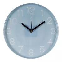 Часы настенные Рубин "Классика", диаметр 25 см, корпус синий, со стрелками