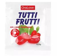 Гель-смазка Tutti-frutti со вкусом барбариса - 4 гр. (цвет не указан)