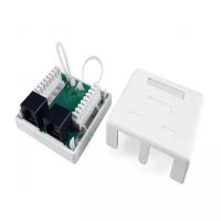 Двойная розетка экранированная RJ45 Hyperline SB1-2-8P8C-C5e-SH-WH