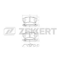 Колодки торм. диск. перед Mazda 6 I II 07- Zekkert bs2849