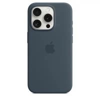 Чехол для iPhone 15 Pro Silicone Case Storm Blue MagSafe