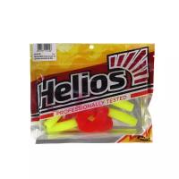 Твистер Helios Credo Double Tail Acid lemon & Red, 9 см, 5 шт. (HS-28-029)