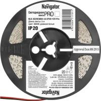 Светодиодная лента Navigator NLS-12V-PRO SMD 3528 60 шт IP20 12В 4,8Вт белый 5 м