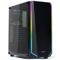 Корпус ZALMAN K1 Rev.B, ATX, BLACK, WINDOW, EDGE RGB DESIGN, 2x3.5, 2x2.5, 2xUSB2.0, 2xUSB3.0, FRONT 1x120mm, REAR 1x120mm ARGB