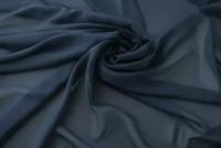 Ткань креп-шифон сине-серого цвета