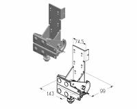 ALUTECH Кронштейн роликовый нижний правый, RBI-40.110R, 401232700