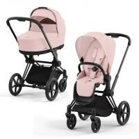 Коляска 2в1 Cybex Priam IV Peach Pink, шасси mattblack