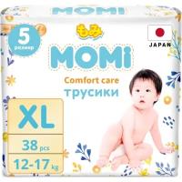 Подгузники трусики детские MOMI COMFORT CARE 5 XL 12-17 кг, 38 шт