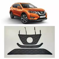 Утеплитель радиатора особо прочный Premium для Nissan X-Trail 2017-2022 черный ромб