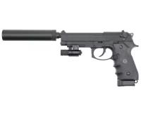 Страйкбольный пистолет KJW Beretta M9 A1 TBC (6 мм, GBB, CO2, глушитель)