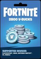 Карта пополнения Fortnite 2800 в-баксов, V-Bucks, электронный ключ