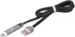 Кабель USB 2 в 1 (Lightning + Micro-USB) 1m