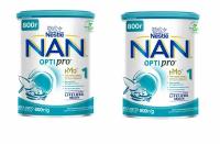 Молочная смесь Nestle NAN 1 OPTIPRO для роста, иммунитета и развития мозга, с рождения, 800 г 2 шт