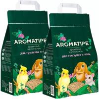 AromatiPet наполнитель древесный для грызунов и птиц (5 + 5 л)