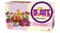 Azercay tea "Сила природы" Чайн.напиток с Шиповником 20 пак.х 1,8 г конв. (комплект 5 шт.) 2760551