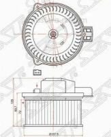 SAT STGS1D61B10 Мотор отопителя салона MAZDA 6 07-13/CX-5 12-/MAZDA 3 13- LHD