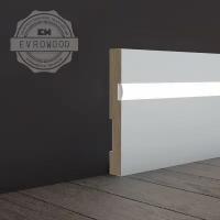 PN101 LED плинтус из мдф с подсветкой Evrowood 100x16 мм 1 штука