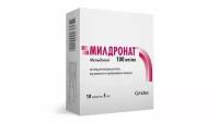 Милдронат раствор для в/в, в/м и парабульб. введ. 100мг/мл 5мл 10шт