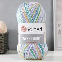 YarnArt Пряжа "Sweet Baby" 100% акрил 300м/100г (913 зел-желт-астра)