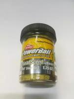 Форелевая паста BERKLEY PowerBait Natural SCENT Glitter 50 гр (Банан, цв. Жёлто/кор. блёст) BGTBNBO2