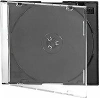 Бокс для CD/DVD дисков "VS CD-box Slim", 5 штук, черный