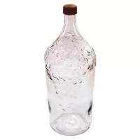 Бутыль стеклянная 2 литра Виноград с пробкой