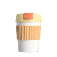 Термостакан-непроливайка KissKissFish Rainbow Vacuum Coffee Tumbler Mini (желтый, оранжевый, белый)