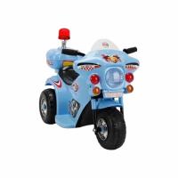 Детский электромотоцикл 998 синий (RiverToys)
