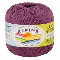 Пряжа ALPINA "LILY" 100% мерсеризованный хлопок 50 г 175 м №803 св.фиолетовый