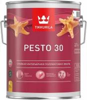 Тиккурила Песто 10 база A белая эмаль по металлу и дереву (2,7л) / TIKKURILA Pesto 10 base A эмаль по металлу и дереву матовая (2,7л)