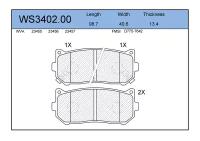 Колодки тормозные дисковые зад JEENICE WS3402.00