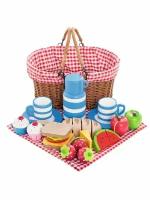Набор игровой JoJo Maman Bebe Корзина для пикника с деревянными продуктами